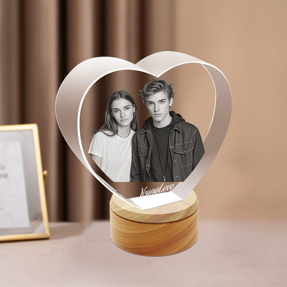 2D Crystal Heart Photo Gift Crystify