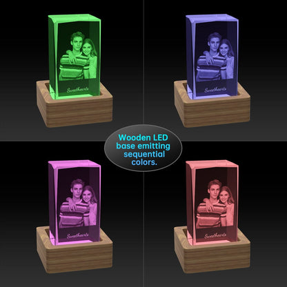 2D Faceted Cube Crystal Photo Gifts Crystify