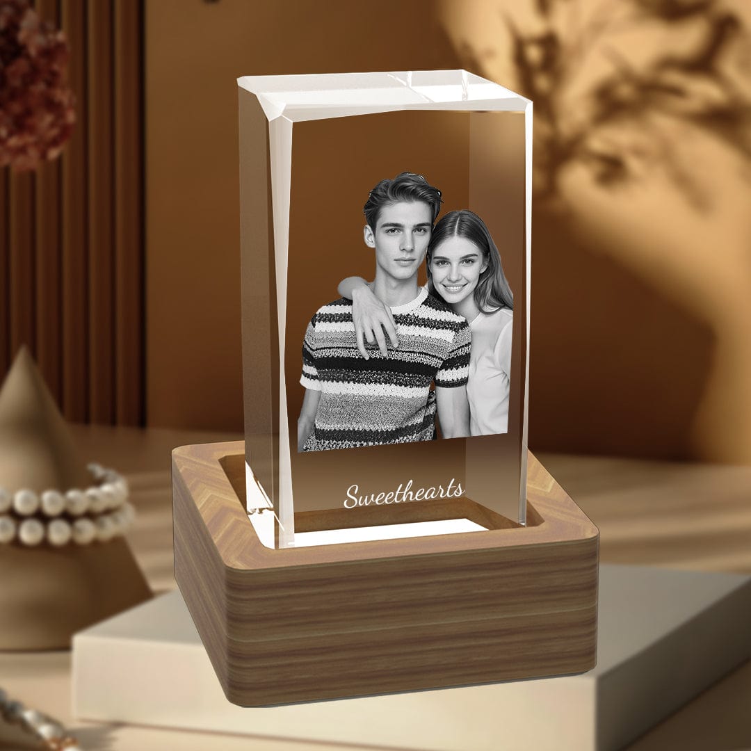 2D Faceted Cube Crystal Photo Gifts Crystify