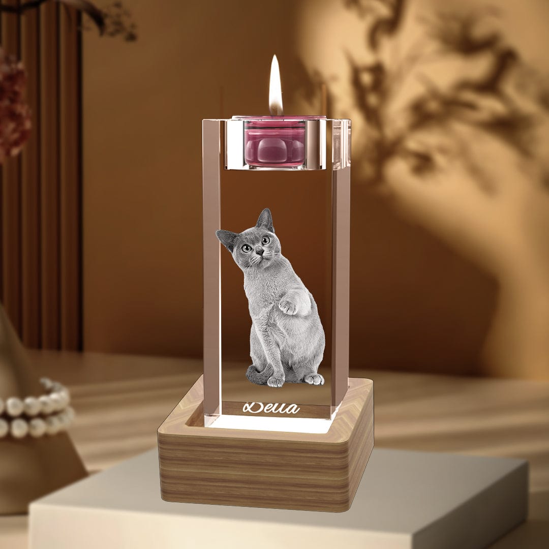 3D Photo Crystal Candle Holder Crystify