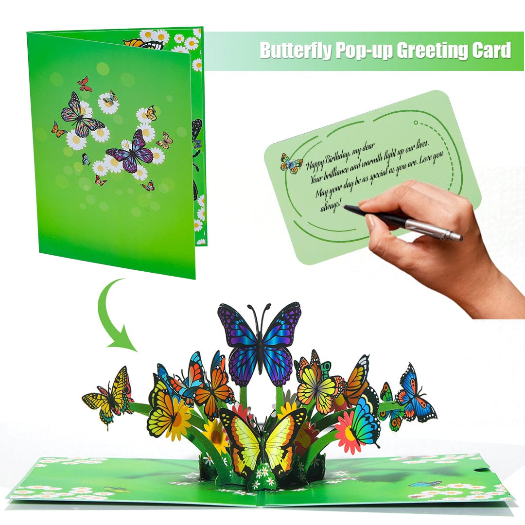 3D Pop-up Greeting Card - Butterfly Crystify