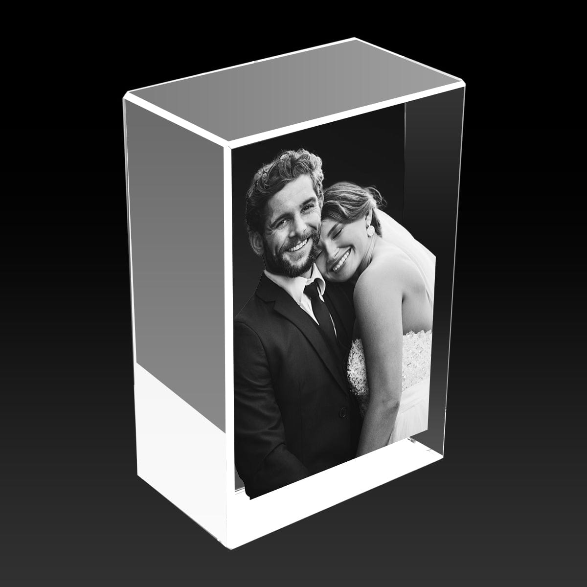 Portrait 3D Rectangle Crystal Cube Crystify