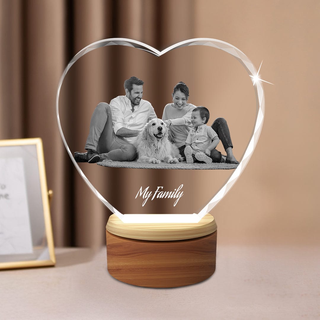 Unique 3D Crystal Heart Photo Gifts Crystify