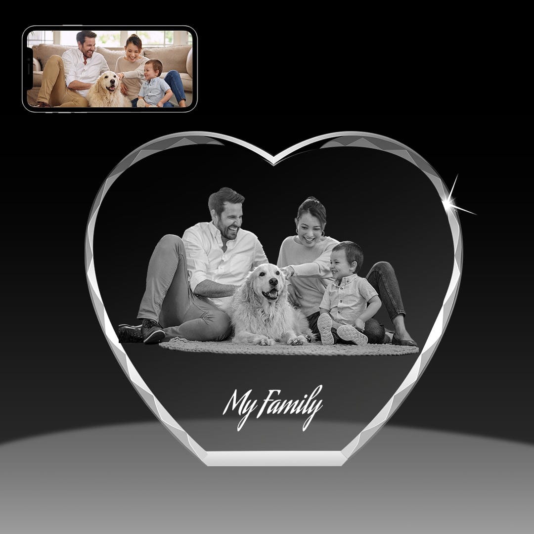 Unique 3D Crystal Heart Photo Gifts Crystify