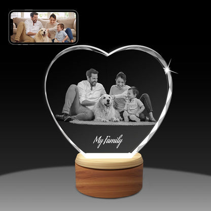 Unique 3D Crystal Heart Photo Gifts Crystify